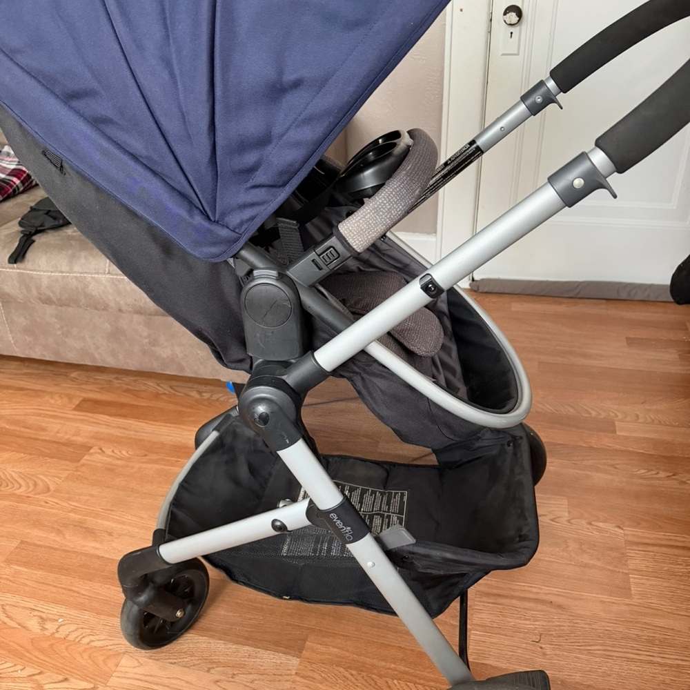 Versatile Blue and Black Kids Stroller